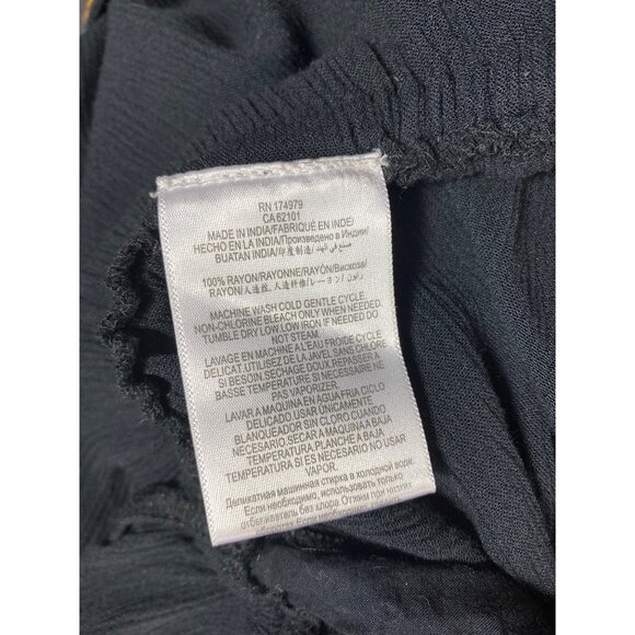 BCBG Black Embroidered Jumpsuit Large Boho Hippie Casual Gypsy Sexy Coastal Cute - Picture 5 of 7